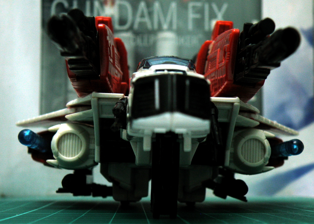 Jetfire Jet mode booster attached with guns/cannons blazing