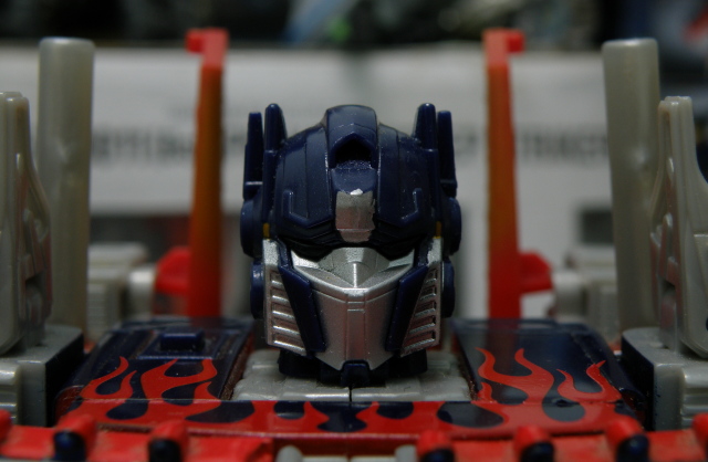 Optimus Prime head close up