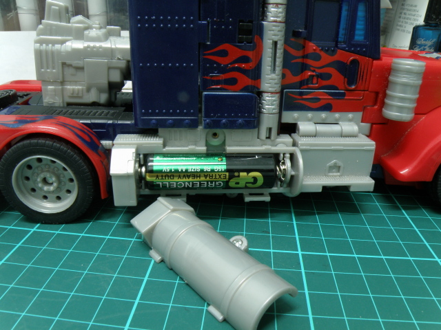 Optimus Prime truck, batteries