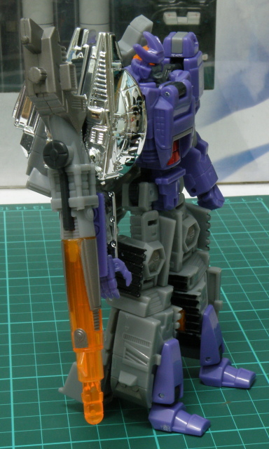 Galvatron very large side arm.