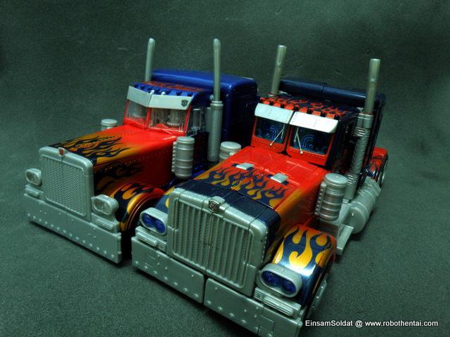 Optimus Prime SemiTruck Comparison Front.