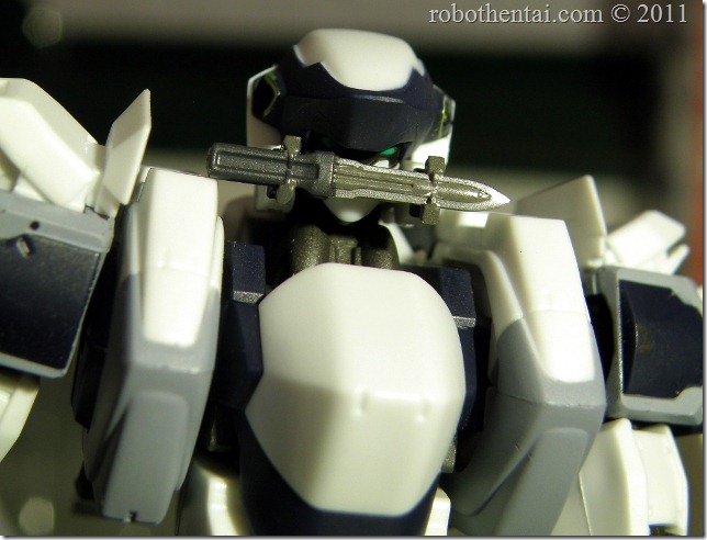 ARX7 Robot Damashii Head Close Up with Dagger.